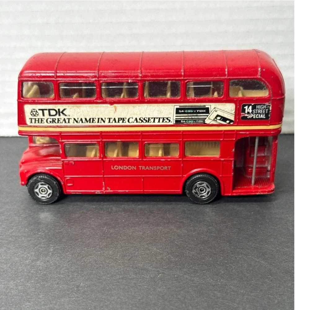 Corgi London Transport Routemaster Double Decker Bus Red Diecast TDK Ad Vintage